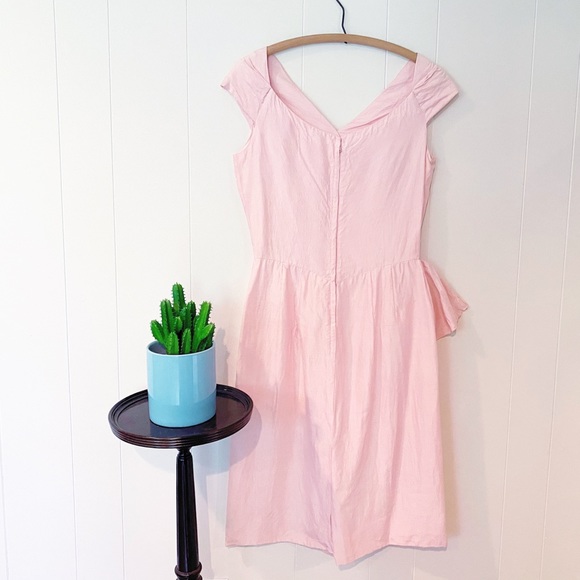 Vintage 50s Jean of California Pink Wiggle Dress - Picture 5 of 9